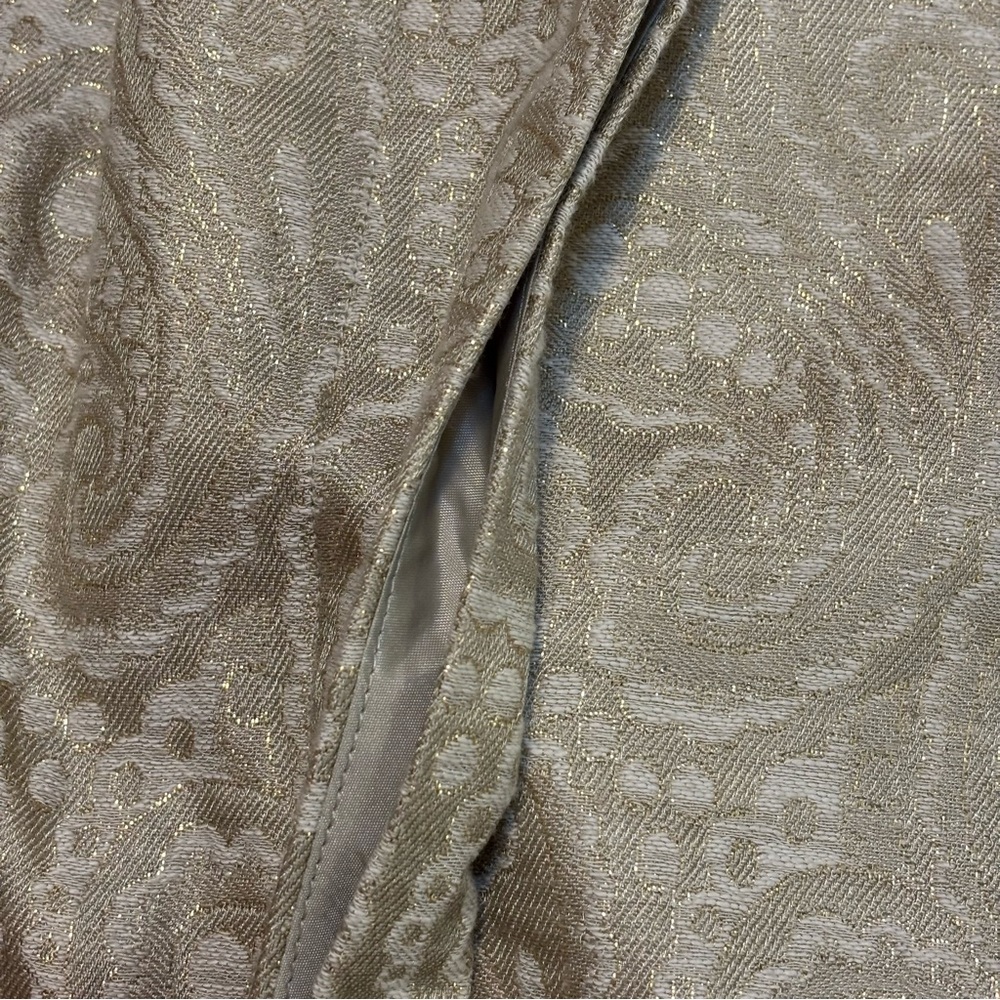 Talbots Metallic Gold Brocade Jacket, Size 12 - Picture 8 of 12